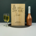 50th birthday twin wine champagne bottle gifting box