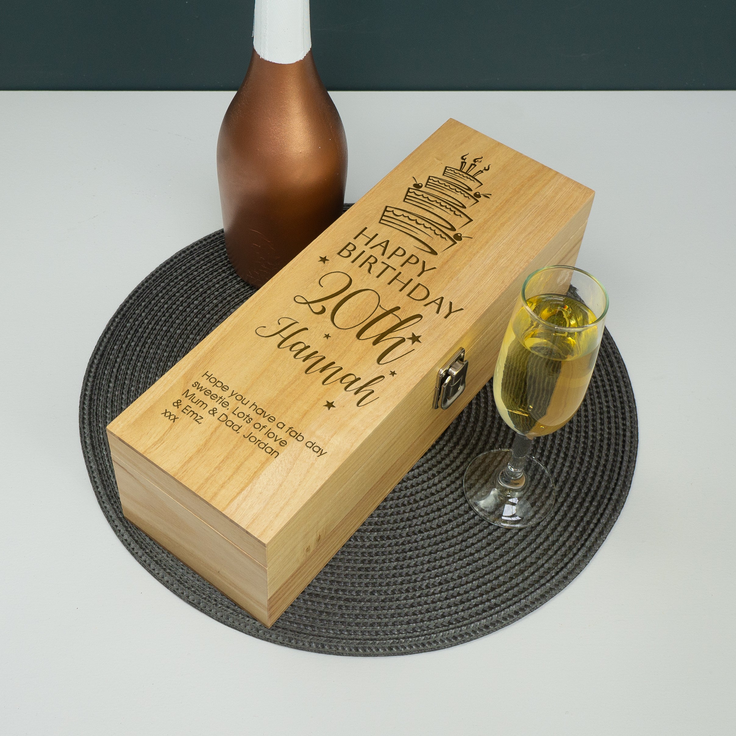 20th birthday wine champagne bottle gifting box