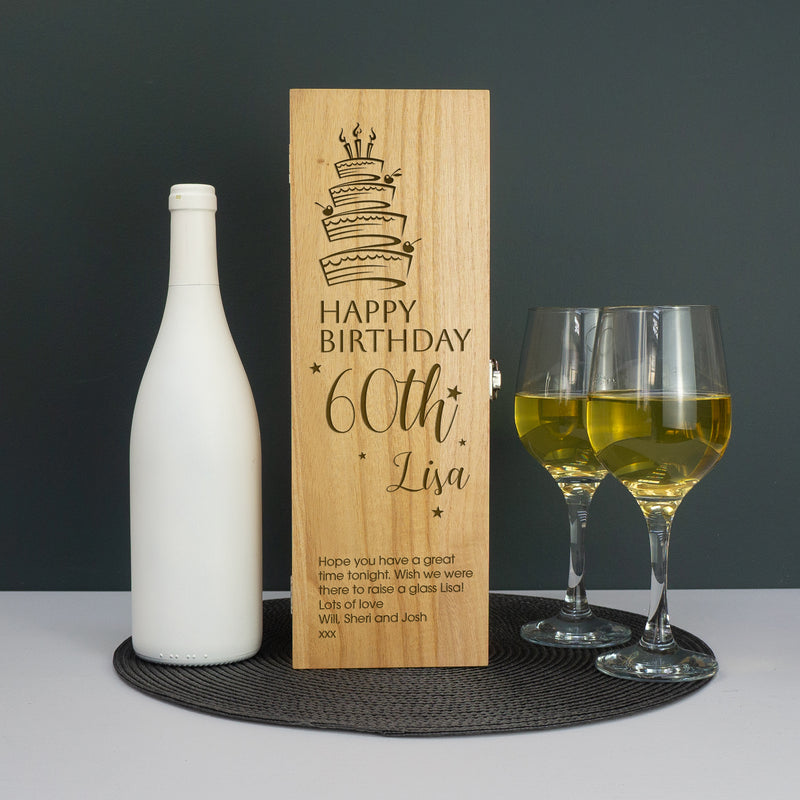 60th birthday wine champagne bottle gifting box