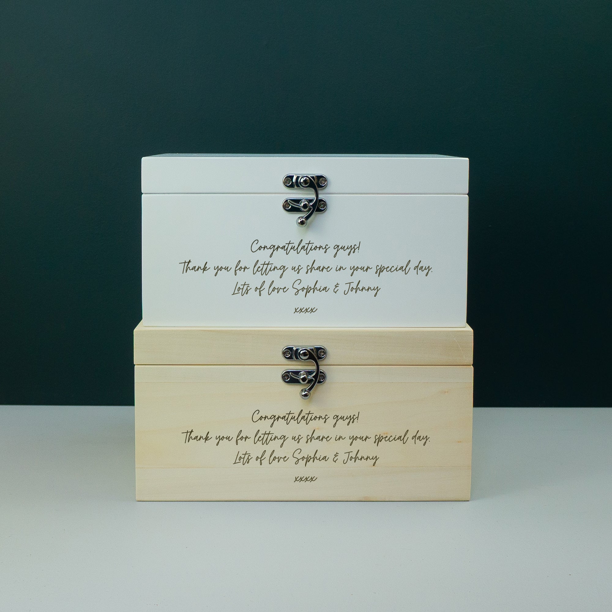 Personalised Mr & Mr wedding memory box LGBTQ+