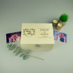 Personalised Mrs & Mrs wedding memory box LGBTQ+