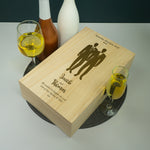 Custom engraved gay marriage twin champagne bottle gift box LGBTQ+