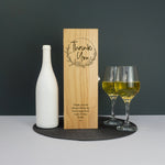 Personalised thank you champagne bottle gift box present