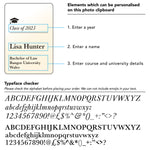 Personalised graduation photo clipboard frame. Gift for college university students