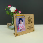 Personalised first birthday photo frame. Personalised child celebration gift