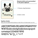 Personalised dog wooden photo frame. Custom made gift for dog owners