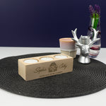 Personalised house warming gifts. Engraved candle holder