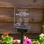 Personalised garden LED name plaque
