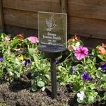 Thinking of you memorial present. Personalised in loving memory light up LED garden name plaque sign. Sympathy bereavement gift
