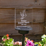 Thinking of you memorial present. Personalised in loving memory light up LED garden name plaque sign. Sympathy bereavement gift