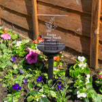 Thinking of you memorial present. Personalised in loving memory light up LED garden name plaque sign. Sympathy bereavement gift