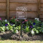 Sympathy gift Personalised LED memorial sign. Solar powered multi colour garden remembrance decoration