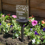 Sympathy gift Personalised LED memorial sign. Solar powered multi colour garden remembrance decoration