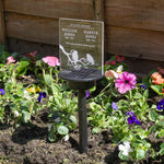 Custom made remembrance gift for couples parents Light up LED garden cemetery name plaque