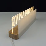 Personalised 'Now Playing' LED vinyl record sign.