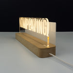 Personalised 'Now Playing' LED vinyl record sign.