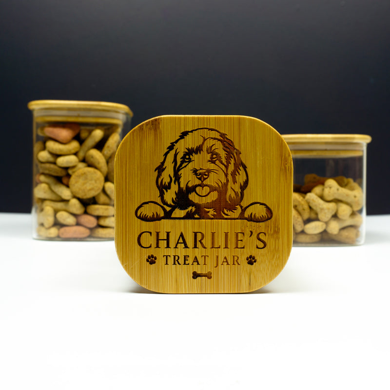 Personalised Cockapoo Dog Treat Jar | Spaniel Cross