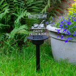 Solar powered outdoor 'Keep off the lawn' light up LED sign. Fathers day gift