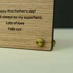 Father's day custom photo gift. Personalised photo frame for dads gramps grandads