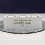 Personalised house warming gifts. Engraved candle holder