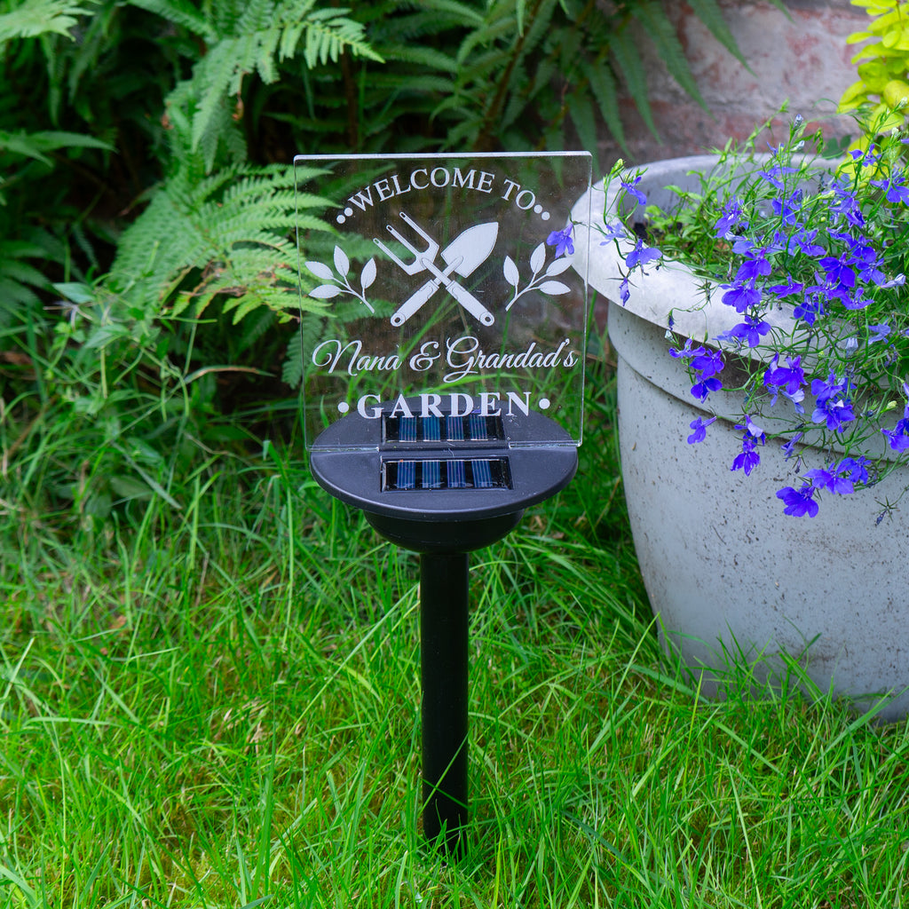 Personalised Light Up LED Garden sign. Mother & Fathers Day gift ...