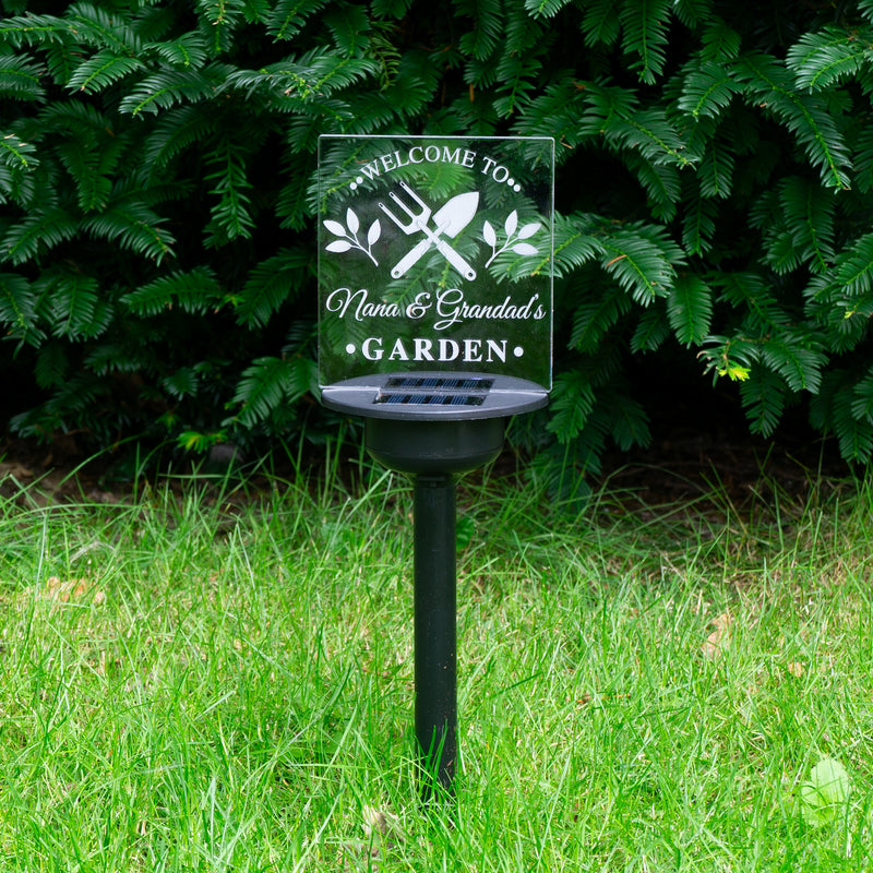 Personalised Light Up LED Garden sign. Mother & Fathers Day gift