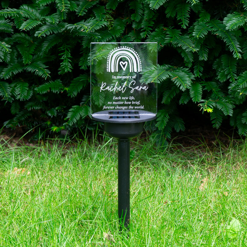 Personalised light up memorial garden LED sign