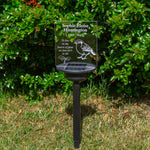 Memory garden name sign condolence gift. Personalised light up LED remembrance plaque