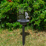 Catholic praying hands with rosary beads memorial LED sign Personalised solar powered outdoor LED name plaque