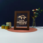Decorative home funny pop art Slow morning club Light up LED framed sign