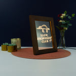 Decorative home funny pop art Slow morning club Light up LED framed sign