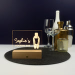 Personalised home cocktail light up LED sign. Small neon name plaque