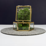 Personalised glass and metal trinket box