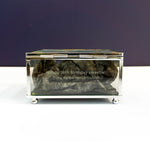 Personalised square glass trinket box