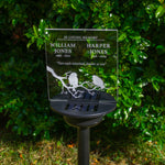 Custom made remembrance gift for couples parents Light up LED garden cemetery name plaque