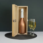 Custom engraved Mr & Mrs wedding day gifting wine box