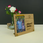 Photo gift idea for couples. Personalised photo frame. Relationship milestones anniversary