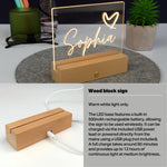 Personalised small LED name sign