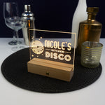 Small light up Kitchen Disco sign. Personalised neon decoration