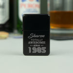Personalised 40th Birthday Gift. Custom engraved slate drinks coaster, lighter or beer bottle opener