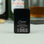 Personalised 60th Birthday Gift. Custom engraved slate drinks coaster, lighter or beer bottle opener