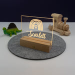 Personalised light up rainbow child's name sign