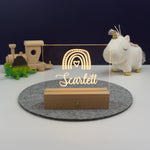 Personalised light up rainbow child's name sign