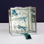 Personalised square glass trinket box