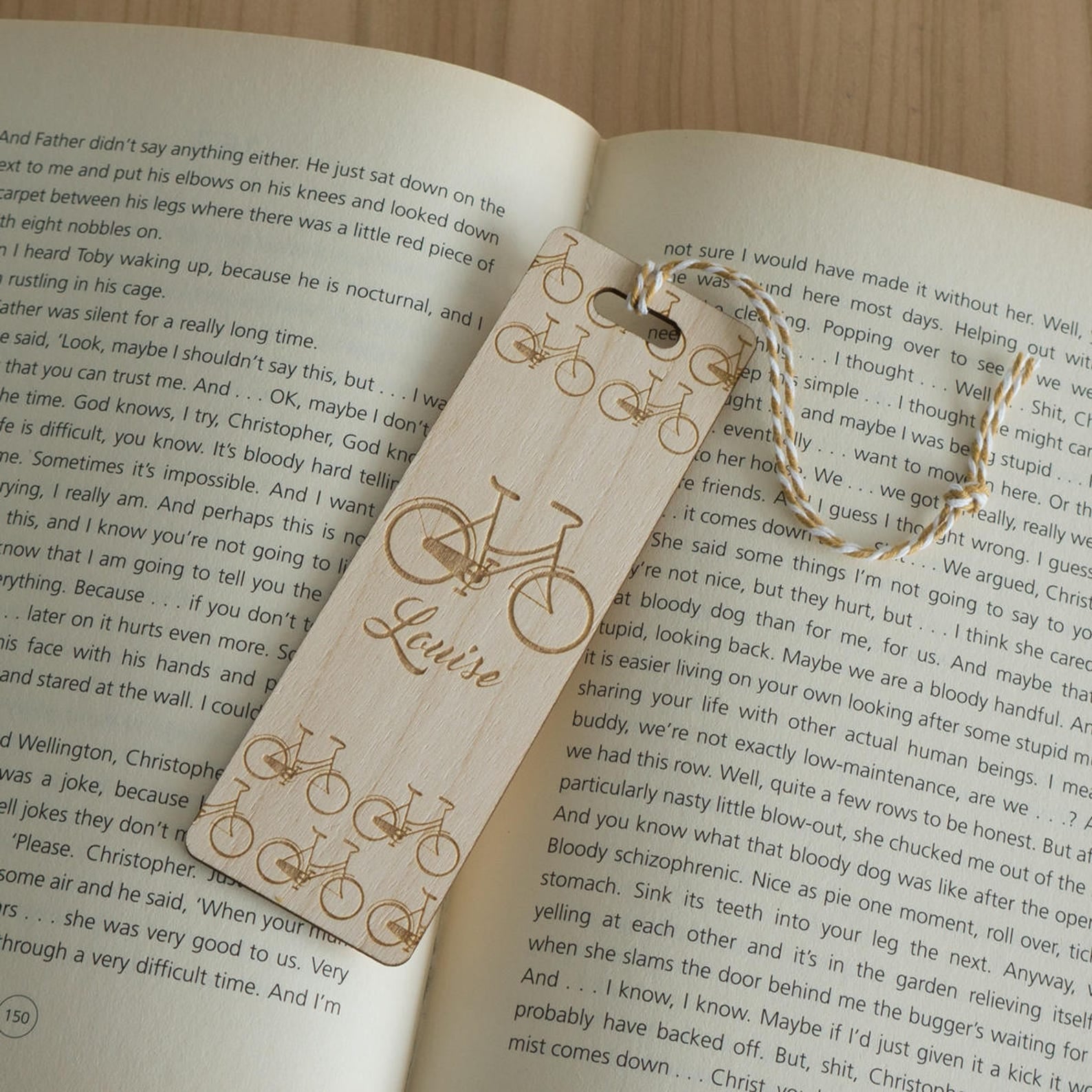 Female bicycle bookmark