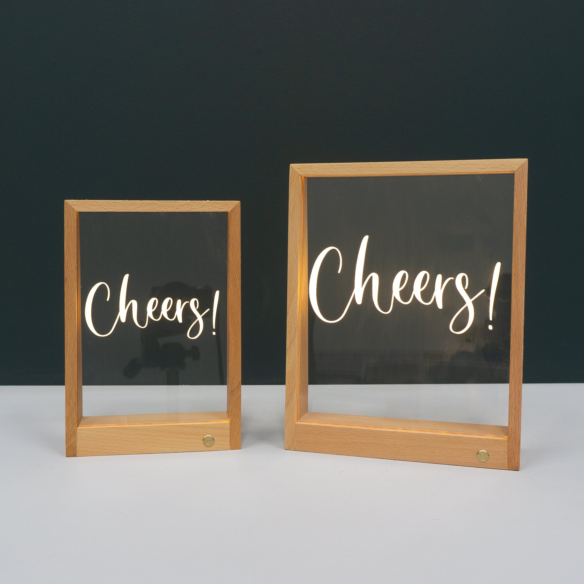 Wireless Cheers! light up LED quote bar sign