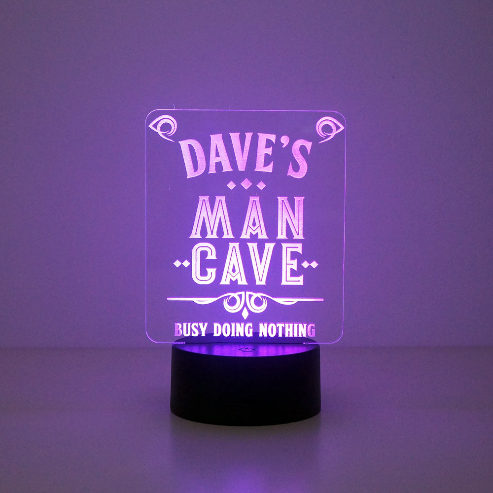 Multi colour man cave LED sign
