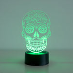 Multi colour sugar skull LED sign
