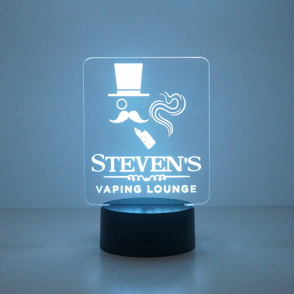 Vaping lounge multi colour LED sign
