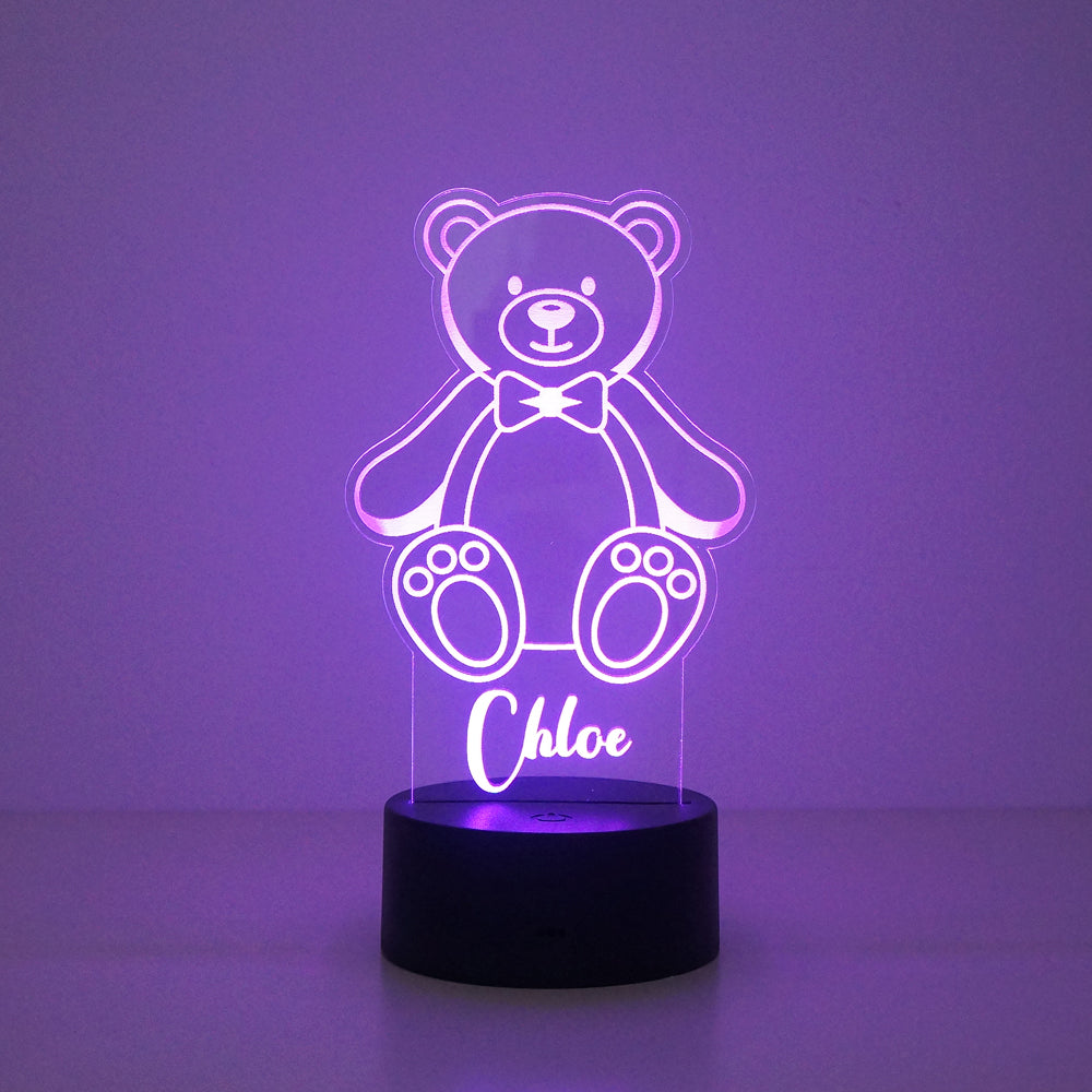 Children's teddy bear multi colour LED sign